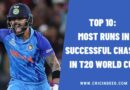 Top 10: Most Runs in Successful Chases in T20 World Cup