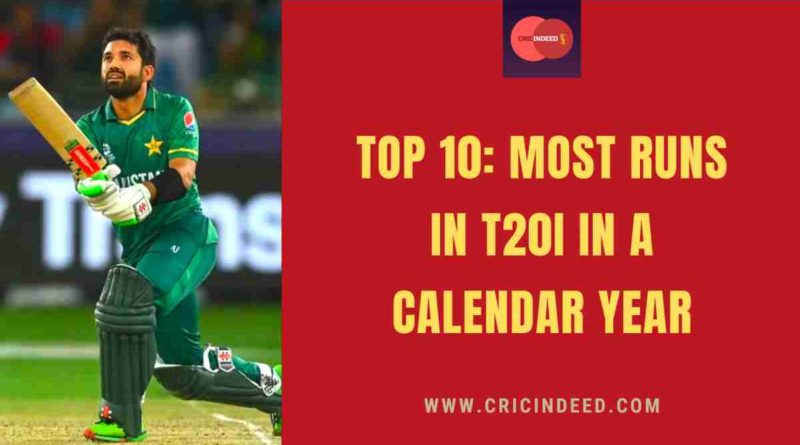 most runs in t20 in a calendar year