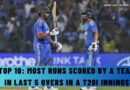 Most Runs Scored by a Team in Last 5 Overs in a T20I Innings