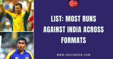 most runs vs india in all three formats