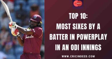 Top 10: Most Sixes by a Batter in Powerplay in an ODI Innings