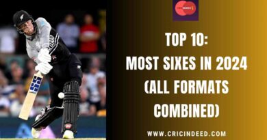 Top 10: Most Sixes in 2024 in All Formats Combined