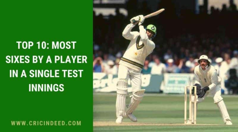 most sixes in a single test innings
