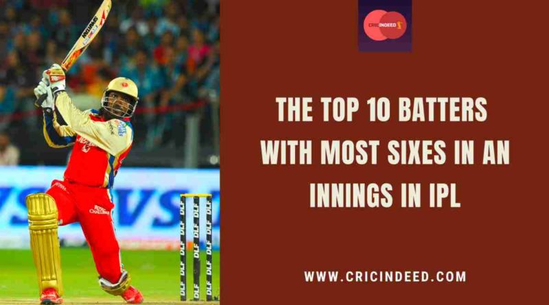 most sixes in an innings in ipl