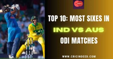 most sixes in ind vs aus odi matches