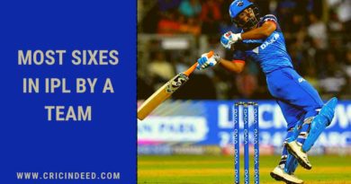 Most Sixes in IPL by a team