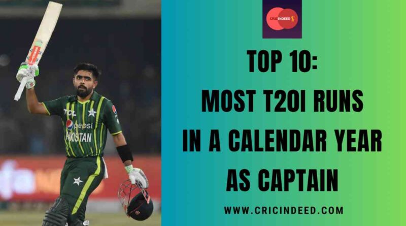 Most T20I Runs in a Calendar Year as Captain