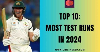 Top 10: Most Runs in Test in 2024 Most Test Runs in 2024