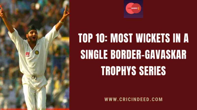 most wickets in a single bgt series
