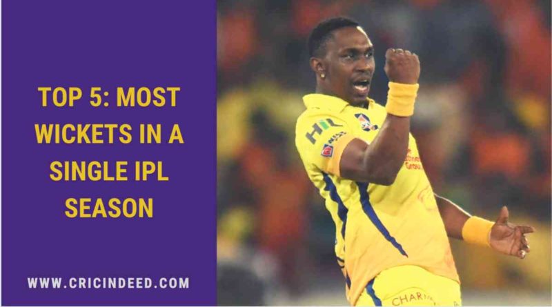 Most wickets in one season of ipl