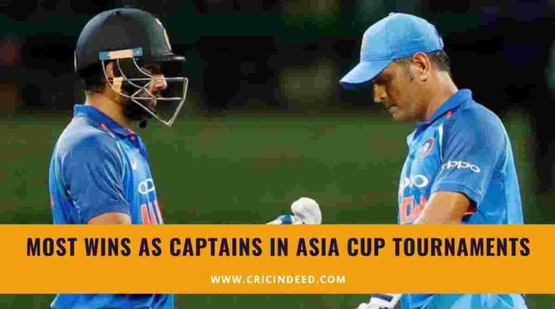 most wins as captains in asia cup