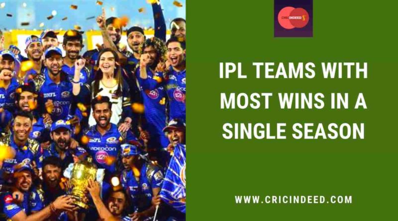 most wins in a single ipl season