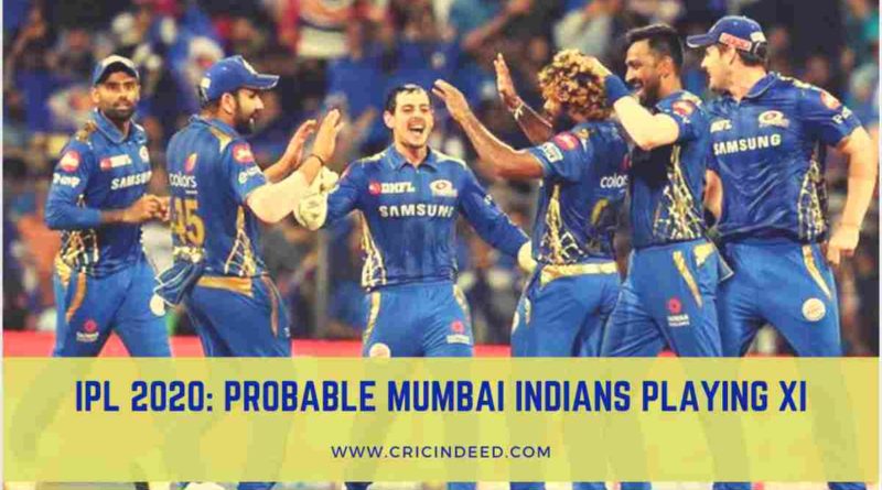 Mumbai Indians PLaying XI prediction for IPL 2020