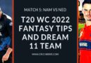 nam vs ned dream11 predictions