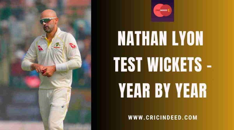 nathan lyon test wickets yearwise