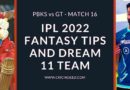 PBKS vs GT Dream11 Predictions