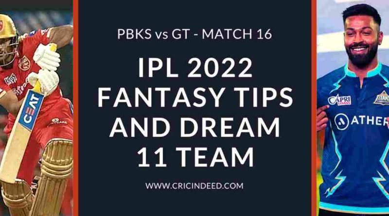 PBKS vs GT Dream11 Predictions