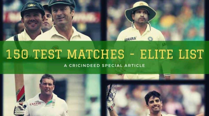 Players who have played more than 150 Test matches