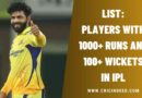 List: Players with 1000+ Runs and 100+ Wickets in IPL