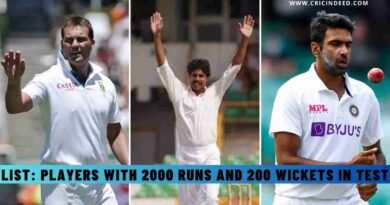 List: Players with 2000 Runs and 200 Wickets in Test Cricket