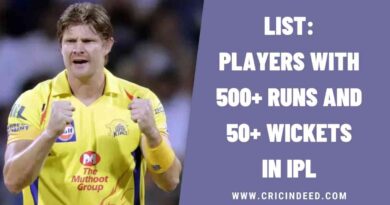 List: Players with 500+ Runs and 50+ Wickets in IPL