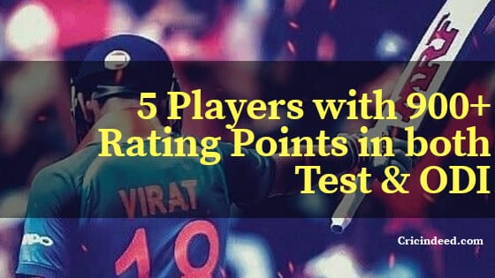 Players with 900 Rating Points in Cricket