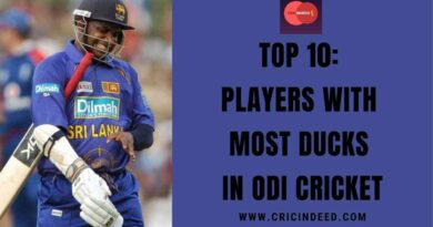 Top 10: Players with Most Ducks in ODI Cricket