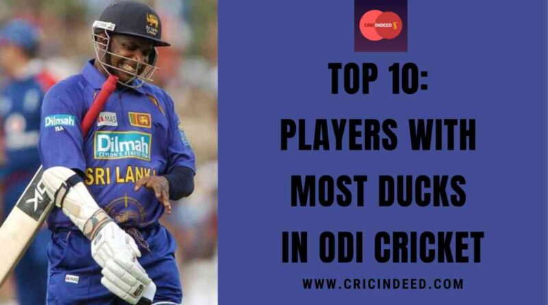 Top 10: Players with Most Ducks in ODI Cricket