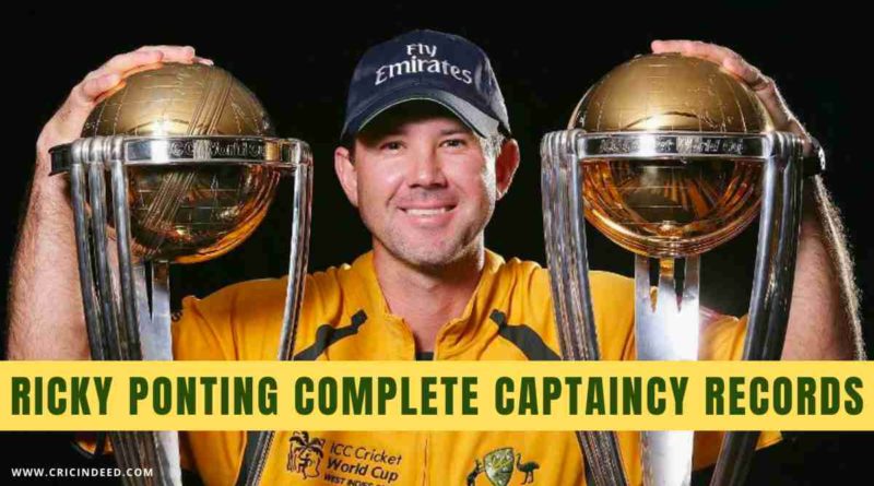 ponting captaincy record
