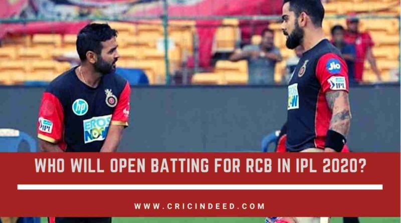 Possible opening combinations for RCB in IPl 2020