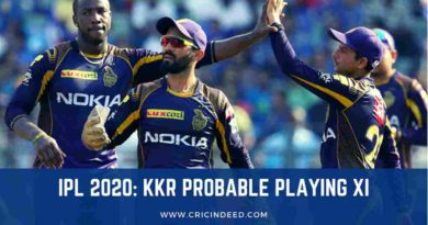 Probable KKR Playing XI for IPL 2020