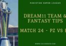 pz vs kk dream11 team