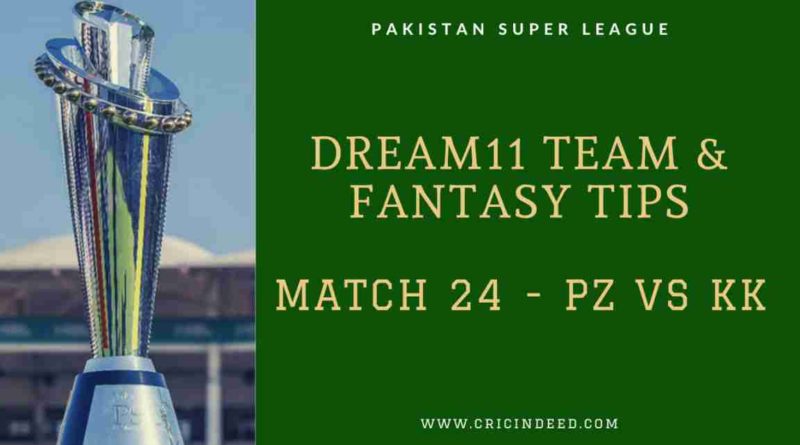 pz vs kk dream11 team