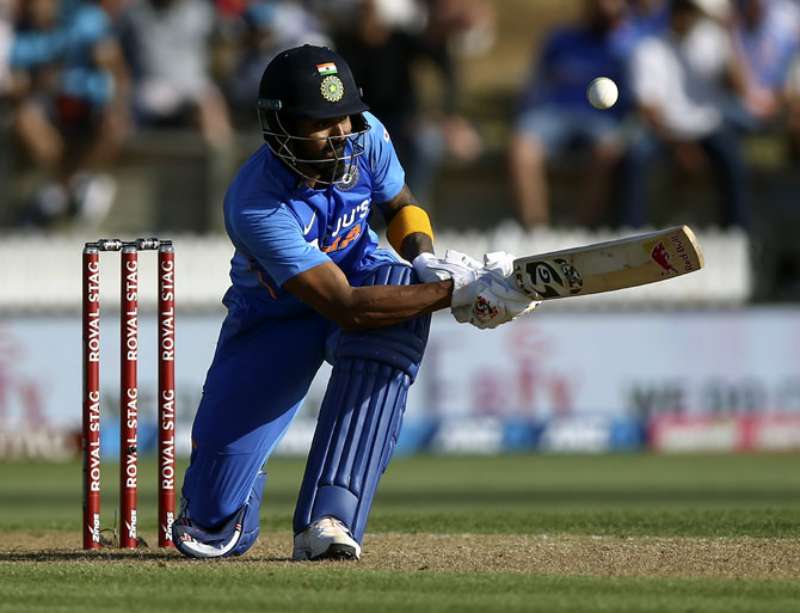 KL Rahul playing a Sweep Shot