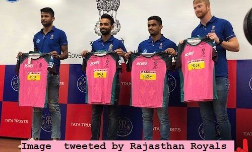 Rajasthan Royals wearing Pink Jersey