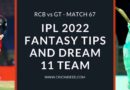 rcb vs gt dream11 predictions