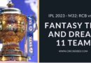 rcb vs rr dream11 prediction ipl 2023