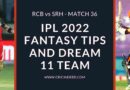 rcb vs srh 2022 dream11 predictions
