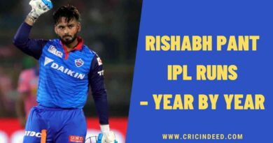 Rishabh Pant IPL Runs – Year by Year