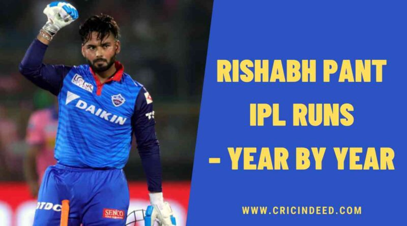 Rishabh Pant IPL Runs – Year by Year