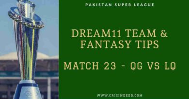 QG vs LQ Dream11 Team