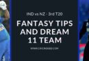 IND vs NZ 3rd T20 Dream11 Prediction