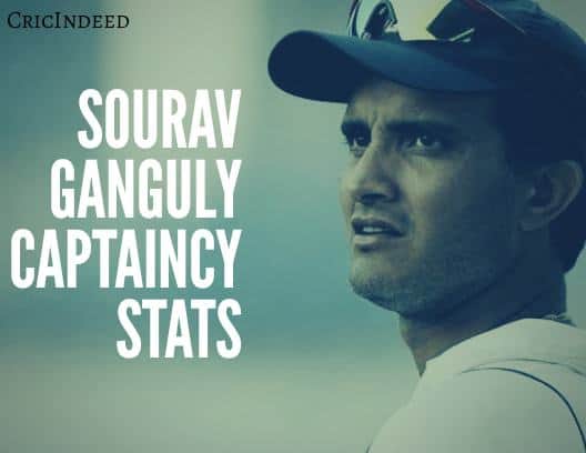 Sourav Ganguly Captaincy Record