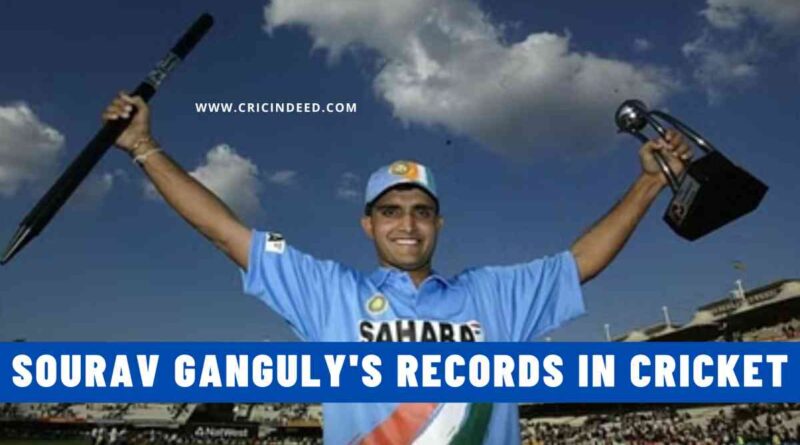 Sourav Ganguly's Impressive List of Records in International Cricket