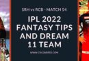 srh vs rcb 2022 dream11 predictions