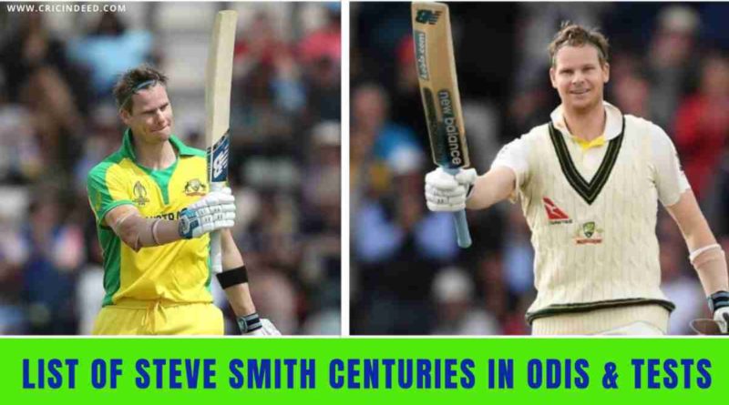 steve smith test and odi century lists