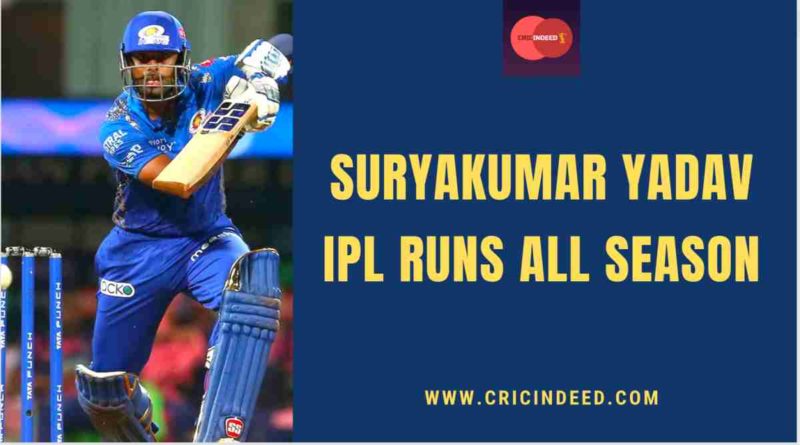 Suryakumar Yadav IPL runs all seasons