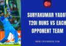 suryakumar yadav t20i runs against each team