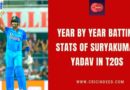 suryakumar yadav yearwise batting stats in t20I