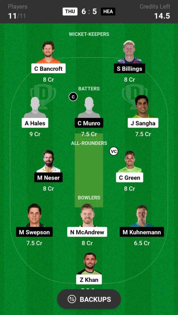thu vs hea fantasy predictions